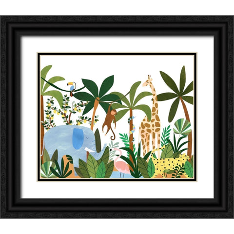 Jungle Black Ornate Wood Framed Art Print with Double Matting by Kopcik, Emily