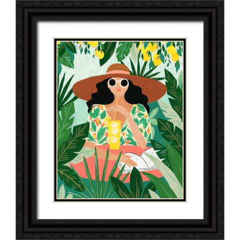 Under The Lemon Tree Black Ornate Wood Framed Art Print with Double Matting by Kopcik, Emily