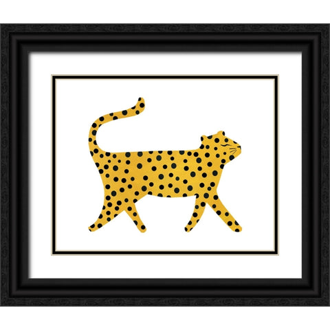 Cheetah Black Ornate Wood Framed Art Print with Double Matting by Kopcik, Emily