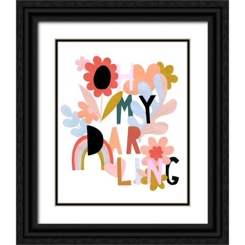 Oh My Darling Black Ornate Wood Framed Art Print with Double Matting by Kopcik, Emily
