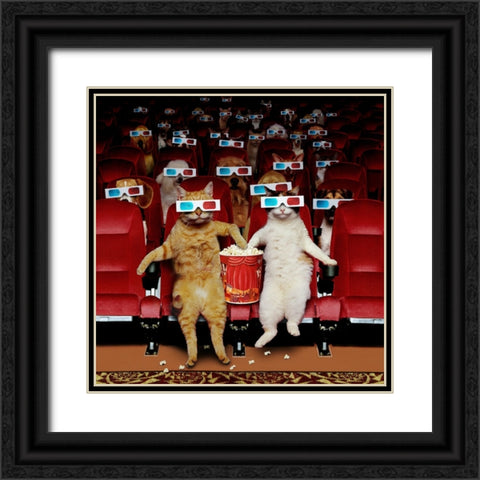 Pet Show Black Ornate Wood Framed Art Print with Double Matting by Lund Roeser