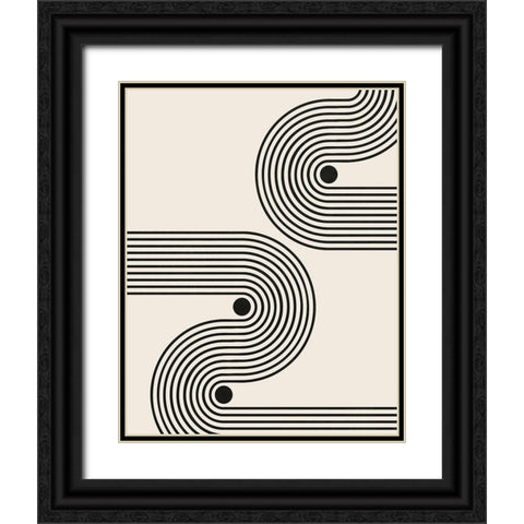 Rhythm Black Ornate Wood Framed Art Print with Double Matting by LivinLi