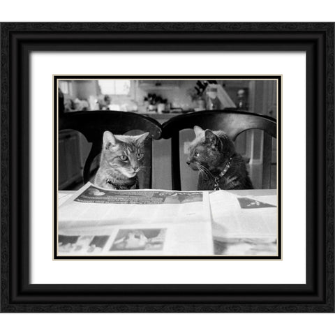 Not While Im Reading Black Ornate Wood Framed Art Print with Double Matting by Levin, Kim