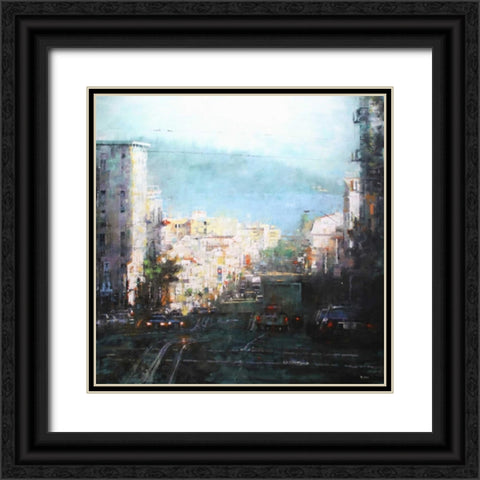Bay Mist Black Ornate Wood Framed Art Print with Double Matting by Lague, Mark