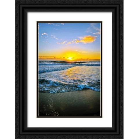 Twin Waters Down Black Ornate Wood Framed Art Print with Double Matting by Louise, Tracie