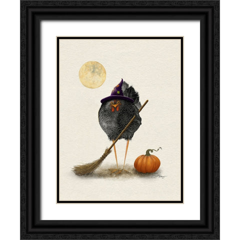 Banshee Hen Black Ornate Wood Framed Art Print with Double Matting by Louis, Shanda