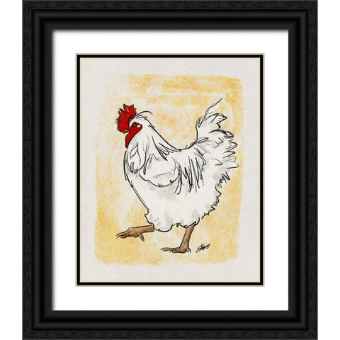 Steppin Out Black Ornate Wood Framed Art Print with Double Matting by Louis, Shanda