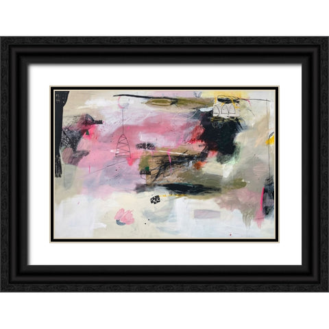 Erasing The Story Black Ornate Wood Framed Art Print with Double Matting by Lauzon, Danielle