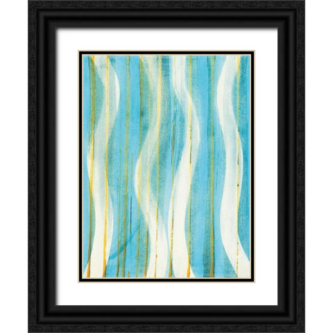 Carousing with Lines II Black Ornate Wood Framed Art Print with Double Matting by Miller, Allison G