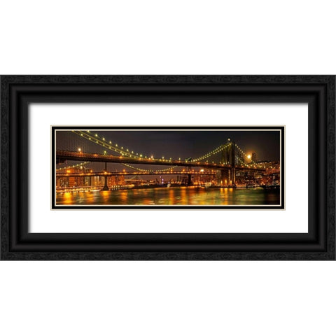 Three Bridges Black Ornate Wood Framed Art Print with Double Matting by Mikaels, Natalie