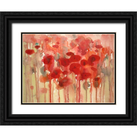 Happy Black Ornate Wood Framed Art Print with Double Matting by Margulis, Karen