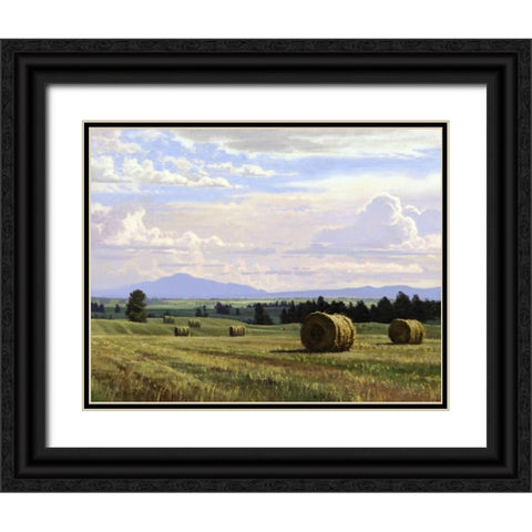Fresh Cut Hay Black Ornate Wood Framed Art Print with Double Matting by Moore, Jay