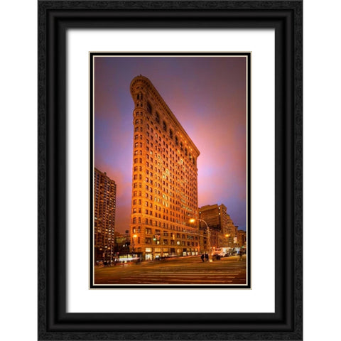 Dramatic Flatiron Black Ornate Wood Framed Art Print with Double Matting by Mikaels, Natalie
