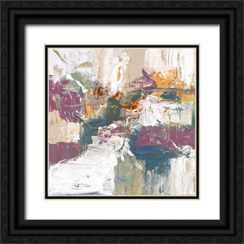 Free Flowing Black Ornate Wood Framed Art Print with Double Matting by McCourt, Suzanne