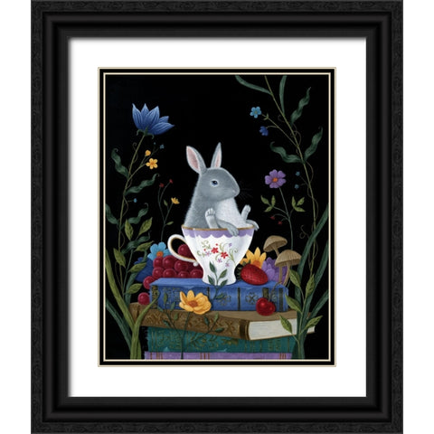 Lilyâ€™s Predicament Black Ornate Wood Framed Art Print with Double Matting by Matarazzo, Gina