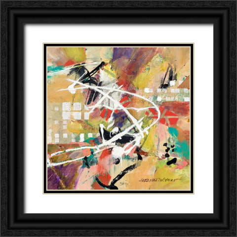 Boogie Black Ornate Wood Framed Art Print with Double Matting by McCourt, Suzanne