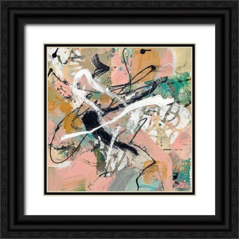 Fluid Black Ornate Wood Framed Art Print with Double Matting by McCourt, Suzanne