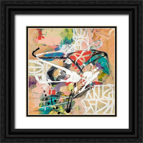Talk 2 Me Black Ornate Wood Framed Art Print with Double Matting by McCourt, Suzanne