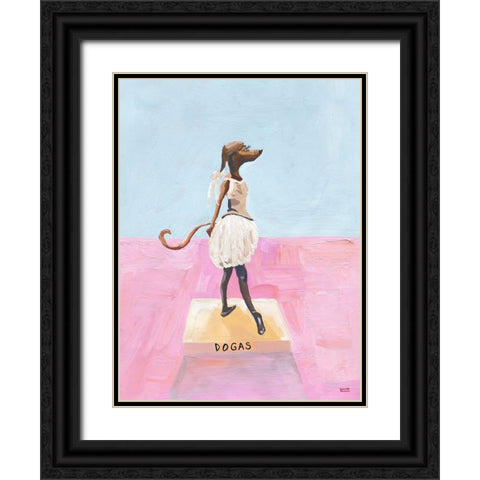 Dogas Black Ornate Wood Framed Art Print with Double Matting by Marshall, Lucy