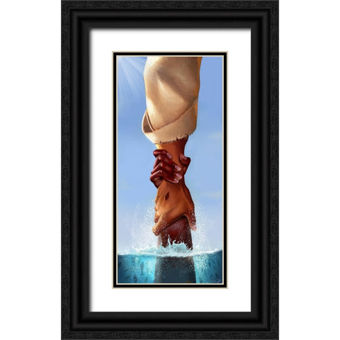 Rescue Black Ornate Wood Framed Art Print with Double Matting by Muhammad, Salaam