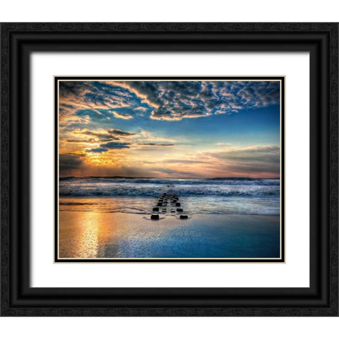 Into the Sea Black Ornate Wood Framed Art Print with Double Matting by Mikaels, Natalie