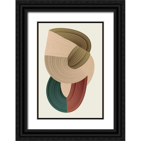 Fibers 1 Black Ornate Wood Framed Art Print with Double Matting by Design Fabrikken
