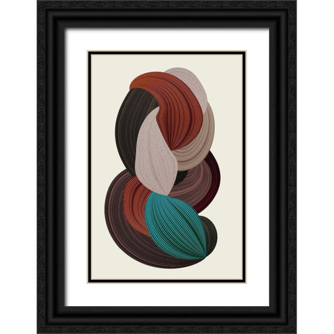 Fibers 3 Black Ornate Wood Framed Art Print with Double Matting by Design Fabrikken
