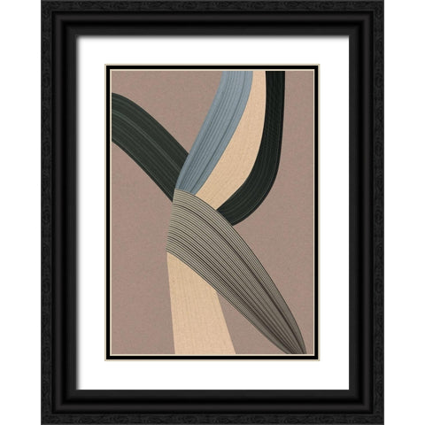 Fibers 5 Black Ornate Wood Framed Art Print with Double Matting by Design Fabrikken