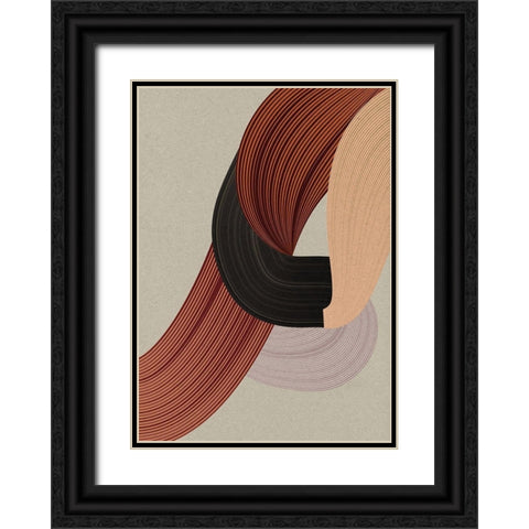 Fibers 6 Black Ornate Wood Framed Art Print with Double Matting by Design Fabrikken