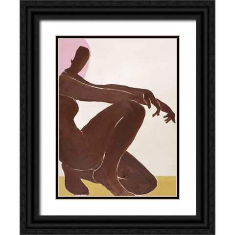 Chilly Black Ornate Wood Framed Art Print with Double Matting by Design Fabrikken