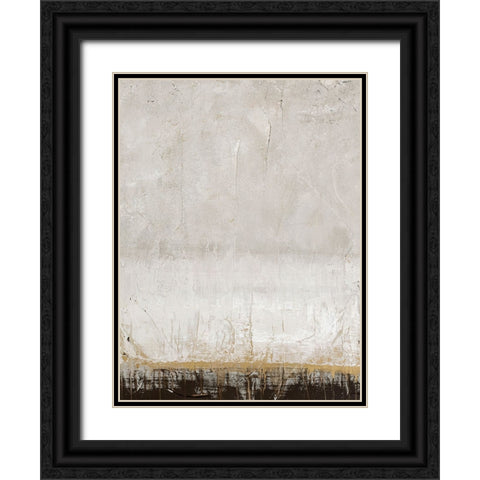 Golden Line Black Ornate Wood Framed Art Print with Double Matting by Design Fabrikken