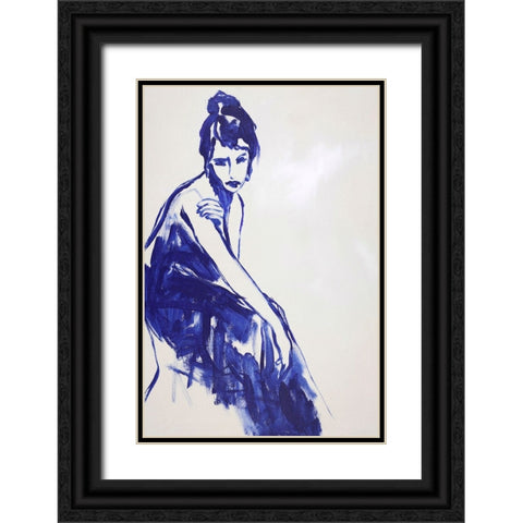 Just a Little While Black Ornate Wood Framed Art Print with Double Matting by Design Fabrikken
