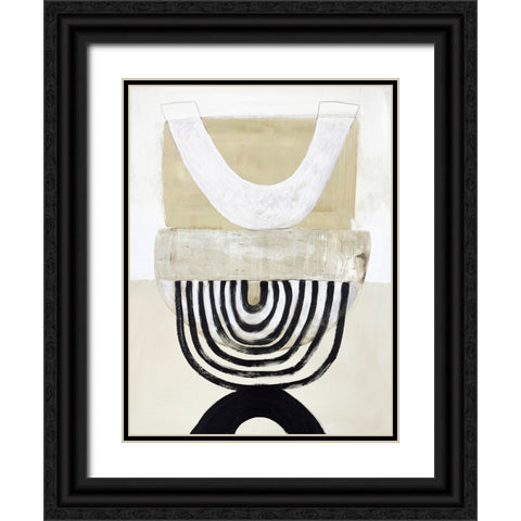 Retro Revival Black Ornate Wood Framed Art Print with Double Matting by Design Fabrikken