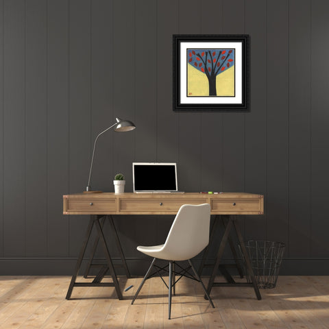 Tree-122 Black Ornate Wood Framed Art Print with Double Matting by Nugent, Laura