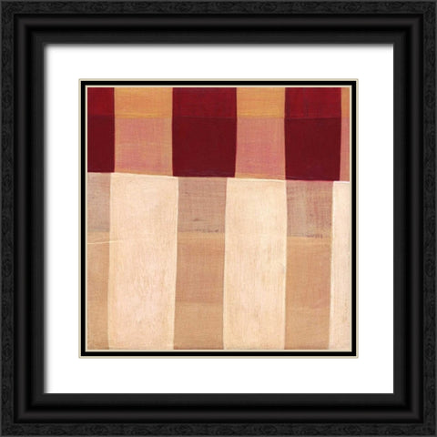 Broken Stripes 1 Black Ornate Wood Framed Art Print with Double Matting by Nugent, Laura