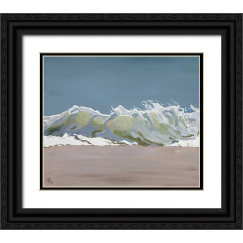 Shore Break 3 Black Ornate Wood Framed Art Print with Double Matting by Newstedt, Stephen