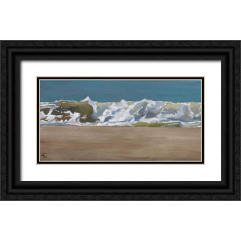 Shore Break 4 Black Ornate Wood Framed Art Print with Double Matting by Newstedt, Stephen