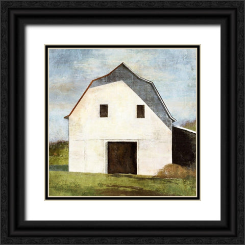 Hay Barn Black Ornate Wood Framed Art Print with Double Matting by Nicoll, Suzanne