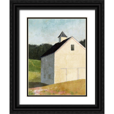 Hillside Barn Black Ornate Wood Framed Art Print with Double Matting by Nicoll, Suzanne