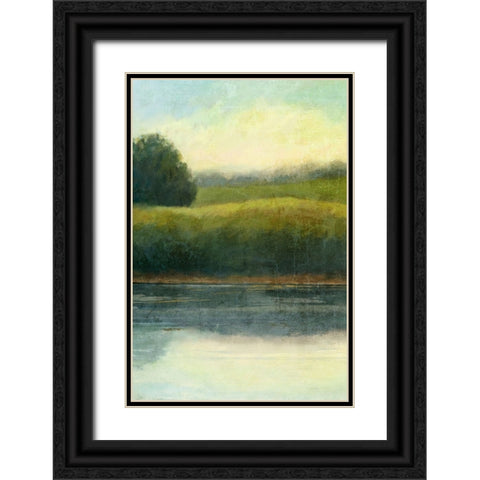 Riverbank 1 Black Ornate Wood Framed Art Print with Double Matting by Nicoll, Suzanne