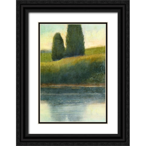 Riverbank 2 Black Ornate Wood Framed Art Print with Double Matting by Nicoll, Suzanne