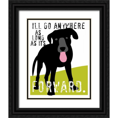Ill Go Anywhere Black Ornate Wood Framed Art Print with Double Matting by Oliphant, Ginger