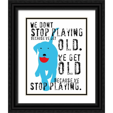 Dont Stop Playing Black Ornate Wood Framed Art Print with Double Matting by Oliphant, Ginger