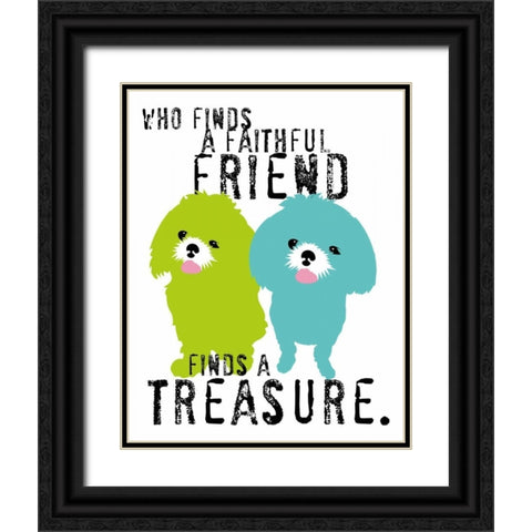 A Faithful Friend Black Ornate Wood Framed Art Print with Double Matting by Oliphant, Ginger
