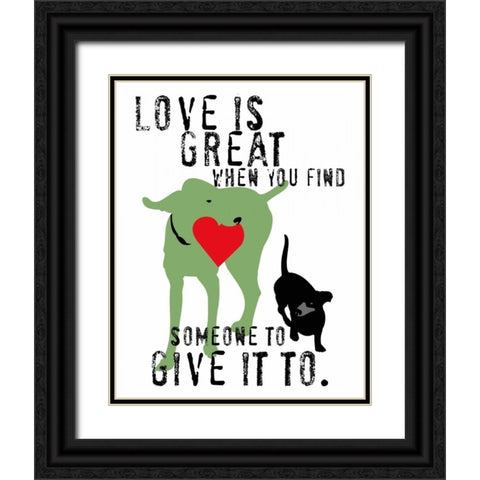 Love Is Great Black Ornate Wood Framed Art Print with Double Matting by Oliphant, Ginger