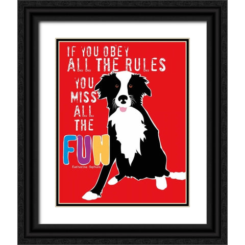 Fun Black Ornate Wood Framed Art Print with Double Matting by Oliphant, Ginger