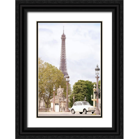 Paris Frozen in Time Black Ornate Wood Framed Art Print with Double Matting by Okula, Carina