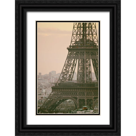 Madame Eiffel Black Ornate Wood Framed Art Print with Double Matting by Okula, Carina