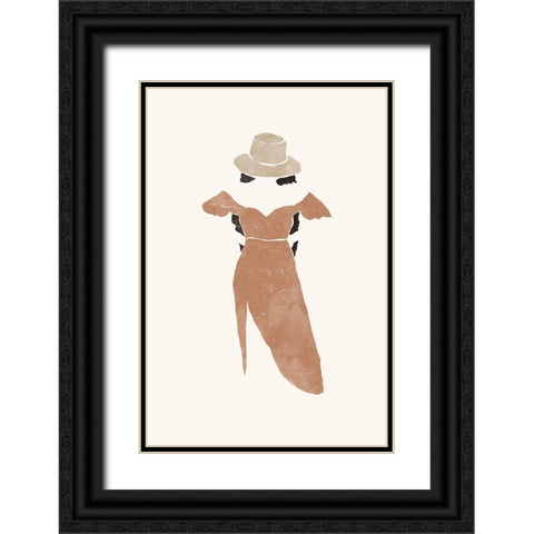 Sienna Summer No. 1 Black Ornate Wood Framed Art Print with Double Matting by Pont, Yuyu