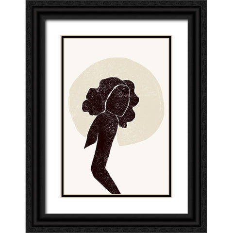 Black and Beige I Black Ornate Wood Framed Art Print with Double Matting by Pont, Yuyu